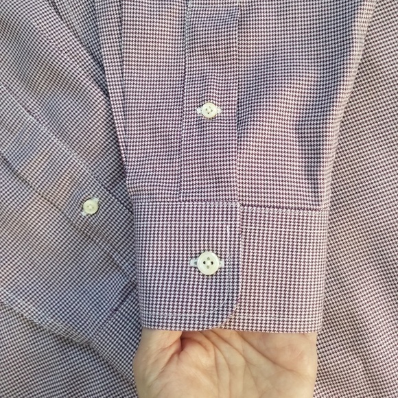 Paul Fredrick Men’s Casual Button Down Non-Iron Cotton Dobby Shirt Sz.‎ 16 - Picture 6 of 14